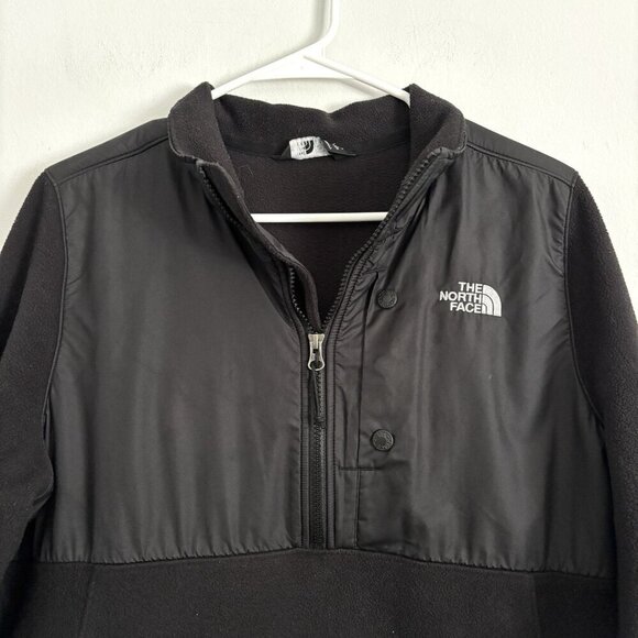 The North Face Black 1/2 Zip Fleece Pullover Jacket Women’s Size Large - Picture 2 of 8